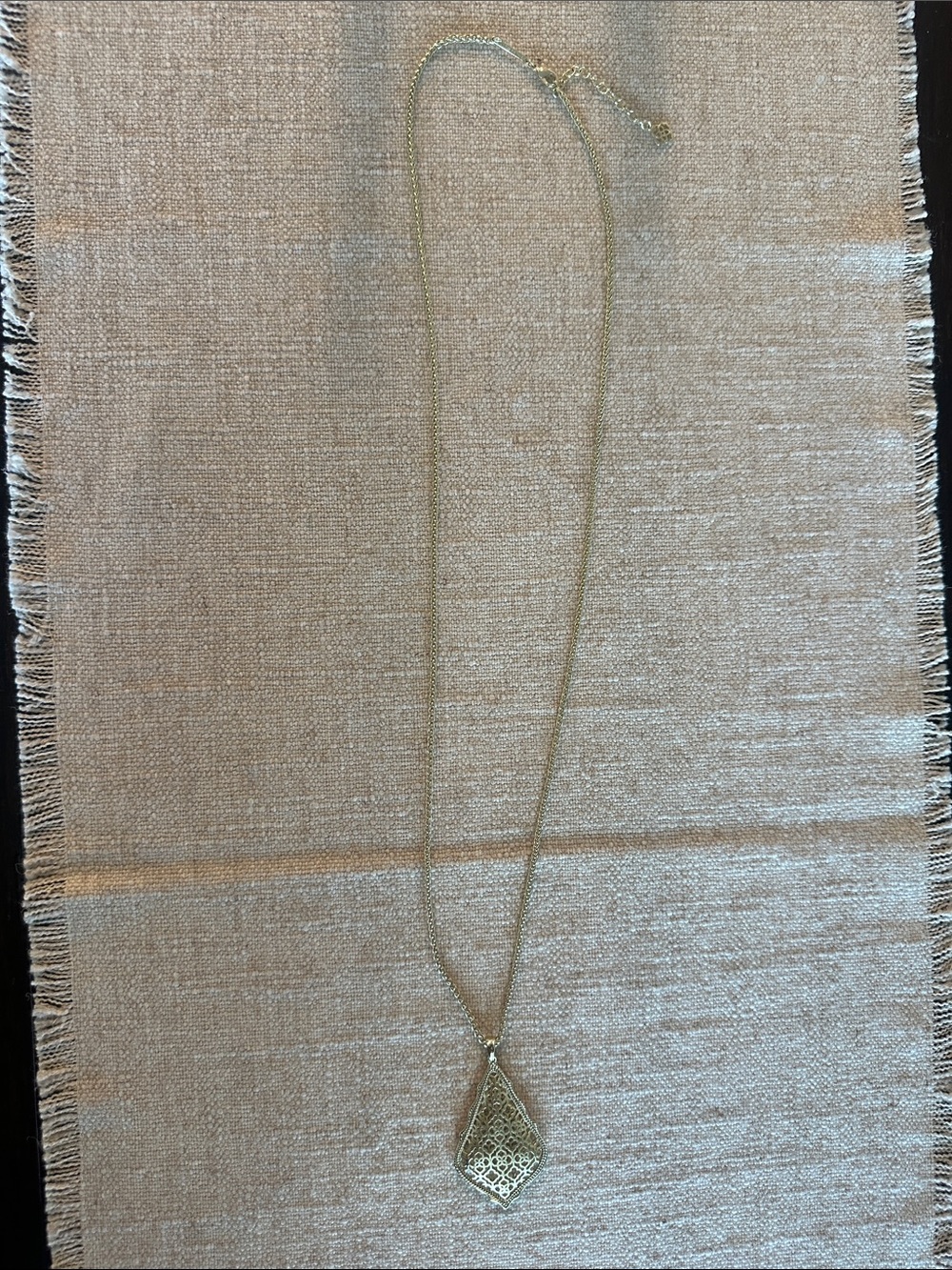 Kendra Scott Kacey Long Pendant Necklace Gold
